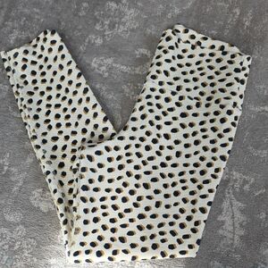 Beach Riot Cream and Black Polka Dot Leggings